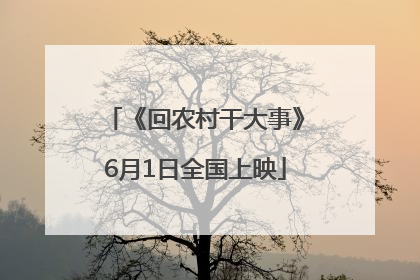 《回农村干大事》6月1日全国上映