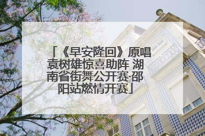《早安隆回》原唱袁树雄惊喜助阵 湖南省街舞公开赛·邵阳站燃情开赛