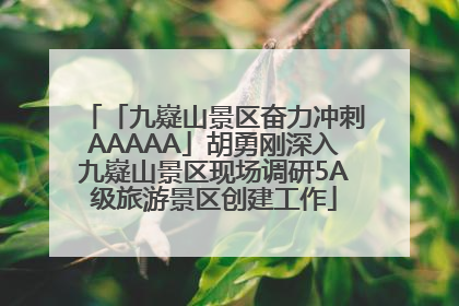 「九嶷山景区奋力冲刺AAAAA」胡勇刚深入九嶷山景区现场调研5A级旅游景区创建工作