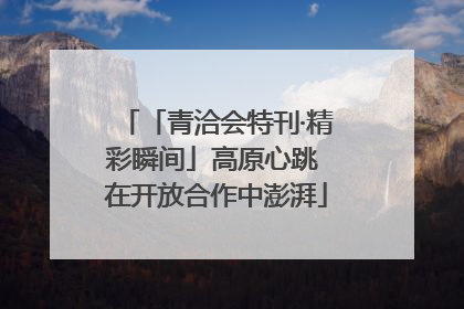 「青洽会特刊·精彩瞬间」高原心跳 在开放合作中澎湃