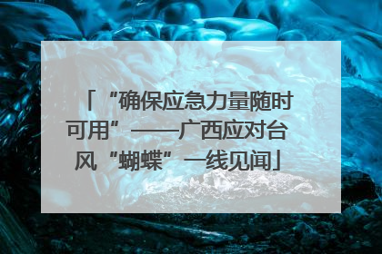 “确保应急力量随时可用”——广西应对台风“蝴蝶”一线见闻
