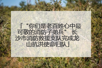 “你们是老百姓心中最可敬的消防子弟兵” 长沙市消防救援支队完成龙山抗洪使命归队