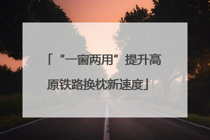 “一窗两用”提升高原铁路换枕新速度