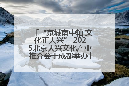 “京城南中轴·文化正大兴” 2025北京大兴文化产业推介会于成都举办