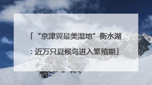 “京津冀最美湿地”衡水湖：近万只夏候鸟进入繁殖期