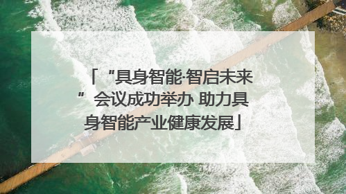 “具身智能·智启未来”会议成功举办 助力具身智能产业健康发展