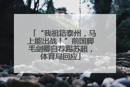 “我祖籍泰州，马上能出战！”前国脚毛剑卿自荐踢苏超，体育局回应