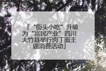 “街头小吃”升级为“富民产业”四川大竹县举行肉丁面主题消费活动