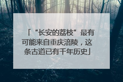 “长安的荔枝”最有可能来自重庆涪陵，这条古道已有千年历史