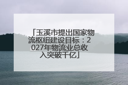 玉溪市提出国家物流枢纽建设目标：2027年物流业总收入突破千亿