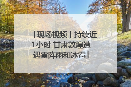 现场视频丨持续近1小时 甘肃敦煌遭遇雷阵雨和冰雹