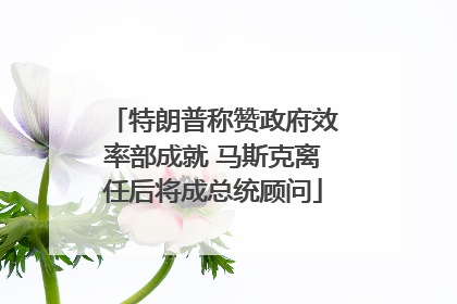 特朗普称赞政府效率部成就 马斯克离任后将成总统顾问