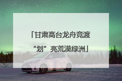 甘肃高台龙舟竞渡“划”亮荒漠绿洲