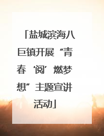盐城滨海八巨镇开展“青春‘阅’燃梦想”主题宣讲活动