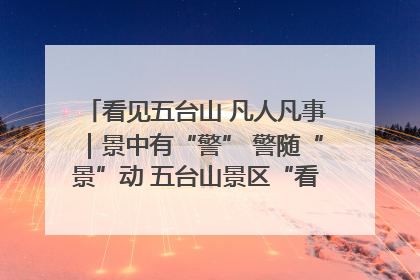 看见五台山 凡人凡事｜景中有“警” 警随“景”动 五台山景区“看得见”的平安守护