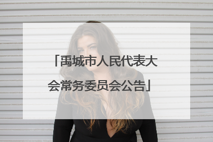 禹城市人民代表大会常务委员会公告