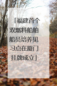 福建首个双燃料船舶船员培养见习点在厦门挂牌成立