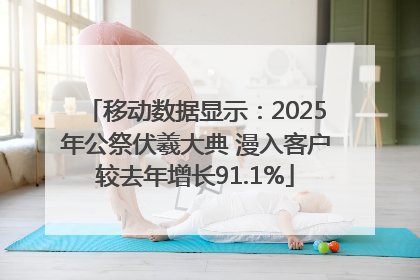 移动数据显示：2025年公祭伏羲大典 漫入客户较去年增长91.1%