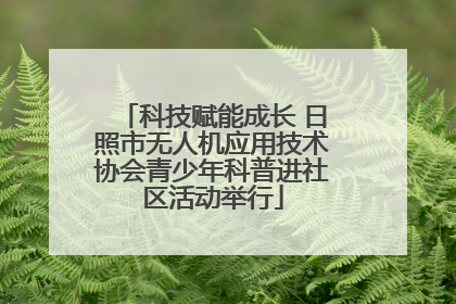 科技赋能成长 日照市无人机应用技术协会青少年科普进社区活动举行