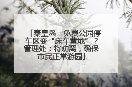 秦皇岛一免费公园停车区变“床车营地”？管理处：将劝离，确保市民正常游园