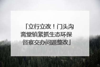 立行立改！门头沟斋堂镇紧抓生态环保督察交办问题整改