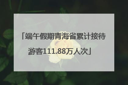 端午假期青海省累计接待游客111.88万人次