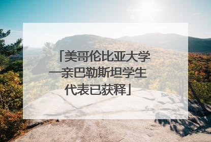 美哥伦比亚大学一亲巴勒斯坦学生代表已获释