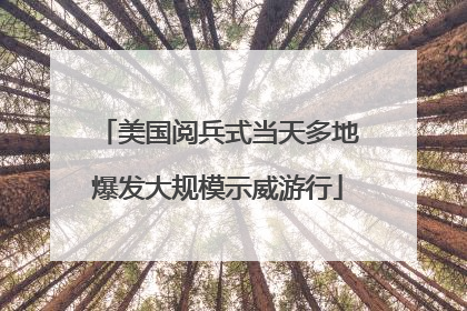 美国阅兵式当天多地爆发大规模示威游行