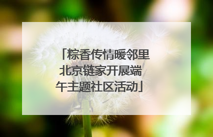 粽香传情暖邻里 北京链家开展端午主题社区活动