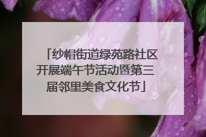 纱帽街道绿苑路社区开展端午节活动暨第三届邻里美食文化节