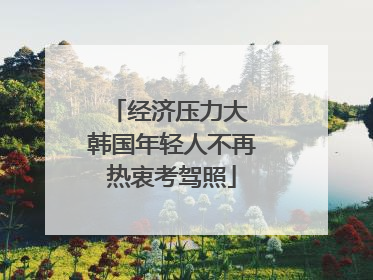 经济压力大 韩国年轻人不再热衷考驾照