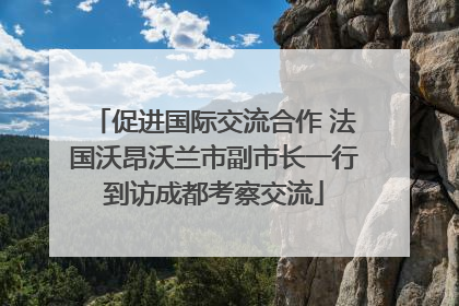 促进国际交流合作 法国沃昂沃兰市副市长一行到访成都考察交流
