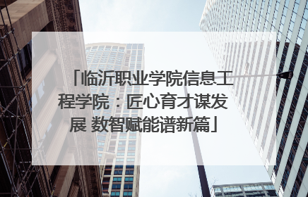 临沂职业学院信息工程学院：匠心育才谋发展 数智赋能谱新篇