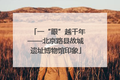 一“眼”越千年——北京路县故城遗址博物馆印象