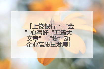 上饶银行：“金”心写好“五篇大文章” “贷”动企业高质量发展