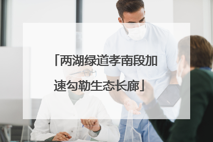 两湖绿道孝南段加速勾勒生态长廊