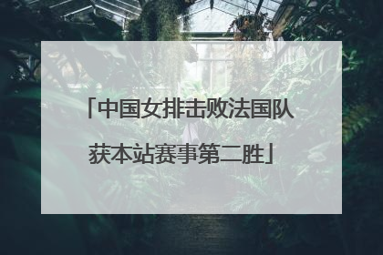 中国女排击败法国队 获本站赛事第二胜