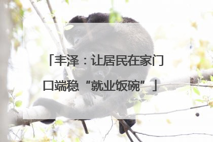 丰泽：让居民在家门口端稳“就业饭碗”