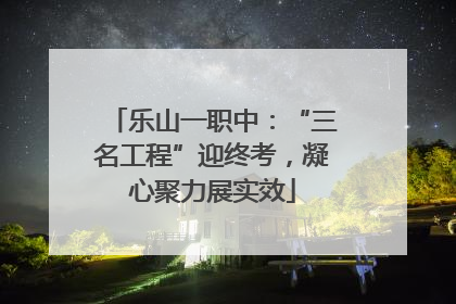 乐山一职中：“三名工程”迎终考，凝心聚力展实效