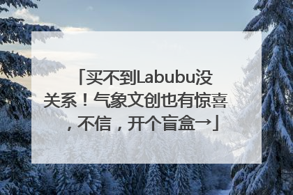买不到Labubu没关系！气象文创也有惊喜，不信，开个盲盒→