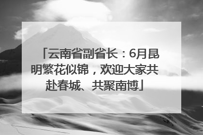云南省副省长：6月昆明繁花似锦，欢迎大家共赴春城、共聚南博