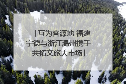 互为客源地 福建宁德与浙江温州携手共拓文旅大市场