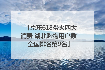 京东618带火四大消费 湖北购物用户数全国排名第9名