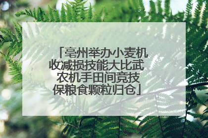 亳州举办小麦机收减损技能大比武 农机手田间竞技保粮食颗粒归仓