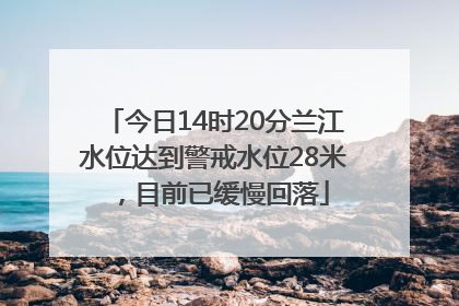 今日14时20分兰江水位达到警戒水位28米，目前已缓慢回落