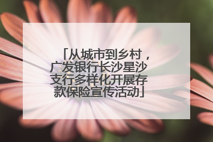 从城市到乡村，广发银行长沙星沙支行多样化开展存款保险宣传活动