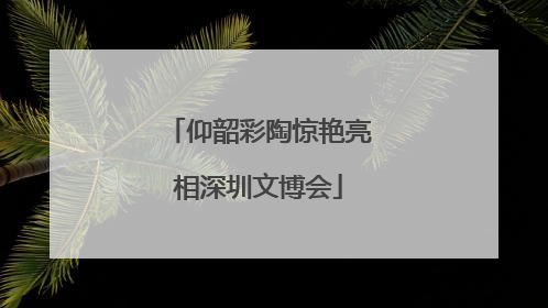仰韶彩陶惊艳亮相深圳文博会