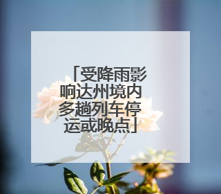 受降雨影响达州境内多趟列车停运或晚点