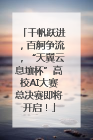 千帆跃进，百舸争流，“天翼云息壤杯”高校AI大赛总决赛即将开启！