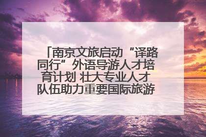 南京文旅启动“译路同行”外语导游人才培育计划 壮大专业人才队伍助力重要国际旅游目的地建设